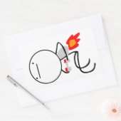 Jet Pack Guy Rechthoekige Sticker (Envelop)