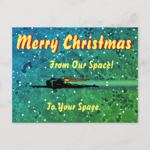 Jet Pack Kerstmis Briefkaart