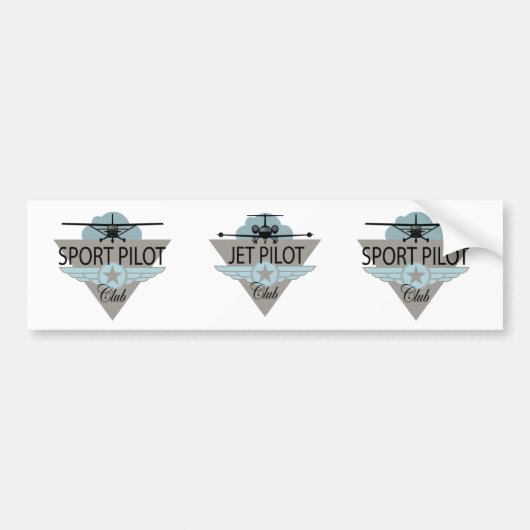 Jet Pilot Club Bumpersticker (Voorkant)