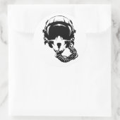 Jet pilot helm ronde sticker (Tas)