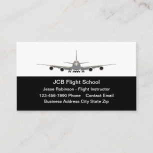 Jet Plan Flight School Theme Visitekaartjes