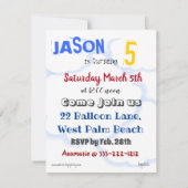 Jet Plane Air Mail verjaardagsfeestje (leeftijd wi Kaart (Achterkant)