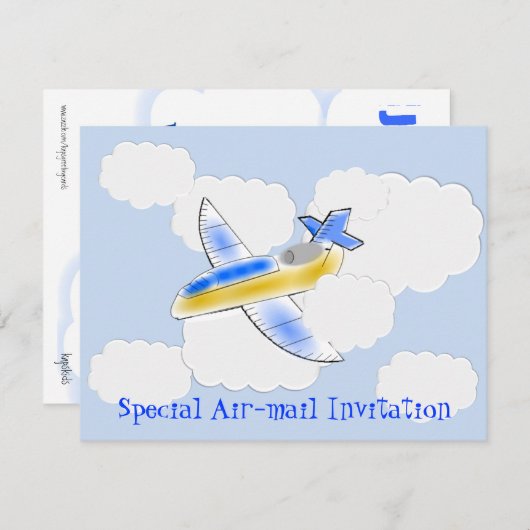 Jet Plane Air Mail verjaardagsfeestje (leeftijd wi Kaart (Voorkant / Achterkant)