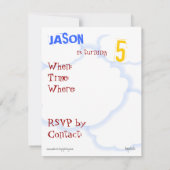 Jet Plane Birthday Party (leeftijd wijzigen) Kaart (Achterkant)