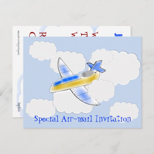 Jet Plane Birthday Party (leeftijd wijzigen) Kaart (Voorkant / Achterkant)