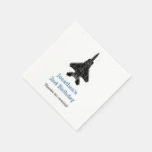 Jet Plane Boy Birthday Napkins (gepersonaliseerd) Servet (Hoek)