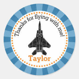 Jet Plane Favor Sticker (Boys Birthday Party)