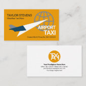 Jet Plane Liftoff Global Transport Airport Taxi Visitekaartje (Voorkant / Achterkant)