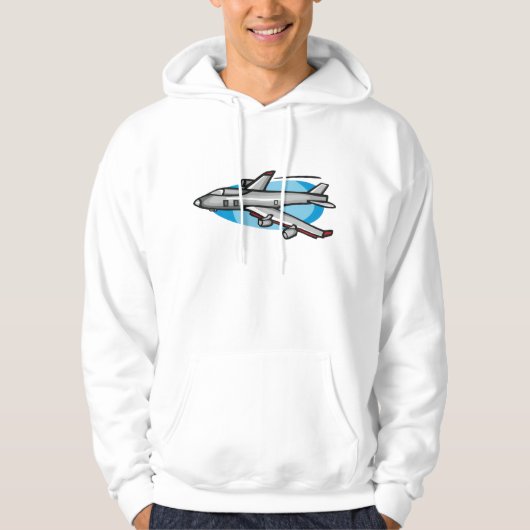 Jet Plane Mannen Hoodie (Voorkant)