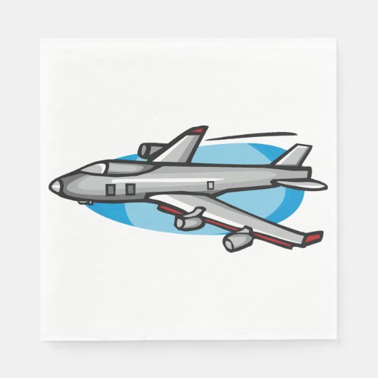 Jet Plane Paper Napkins Servet (Voorkant)