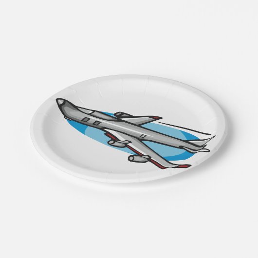 Jet Plane Papier Borden Papieren Bordje (Gekanteld)