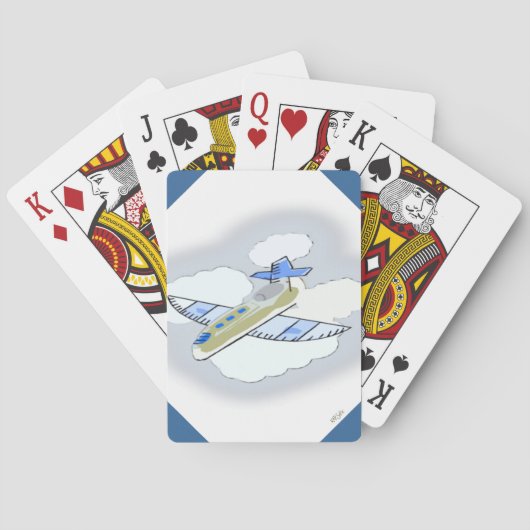 Jet Plane Pokerkaarten (Achterkant)