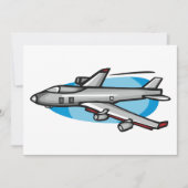 Jet Plane-uitnodigingen Kaart (Voorkant)