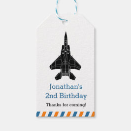 Jet Plane / Vuurvliegtuig op maat Cadeaulabel
