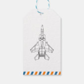 Jet Plane / Vuurvliegtuig op maat Cadeaulabel (Achterkant)