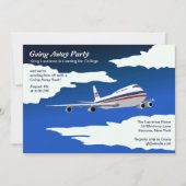 Jet Plane weggaat partijuitnodiging Kaart (Voorkant)