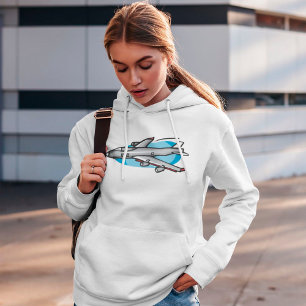 Jet Plane Womens Hoodie