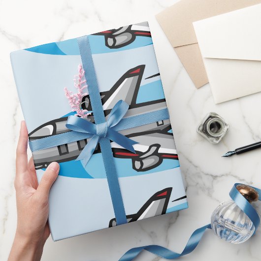 Jet Plane Wrapping Paper Cadeaupapier