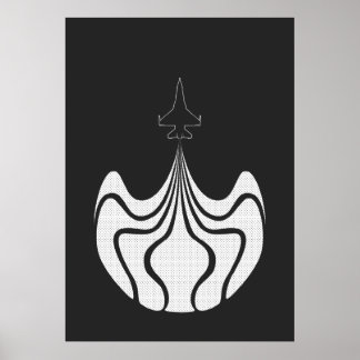 Jet Poster - zwart-wit
