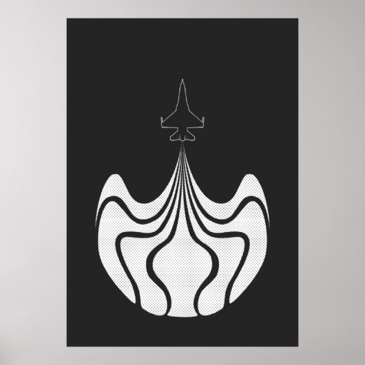 Jet Poster - zwart-wit (Voorkant)