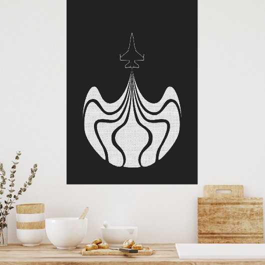 Jet Poster - zwart-wit (Keuken)