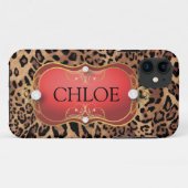 Jet Red Ciao Bella Luipaard Telefoon Hoes (Achterkant (horizontaal))