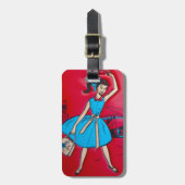 Jet Set Girl Bagagelabel (Voorkant verticaal)