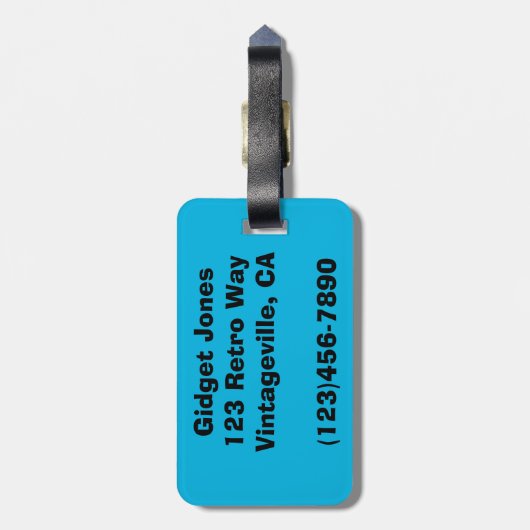 Jet Set Girl Bagagelabel (Achterkant verticaal)