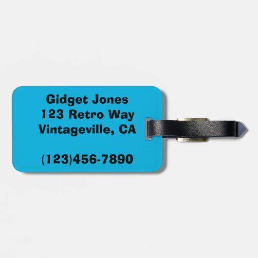 Jet Set Girl Bagagelabel (Achterkant horizontaal)