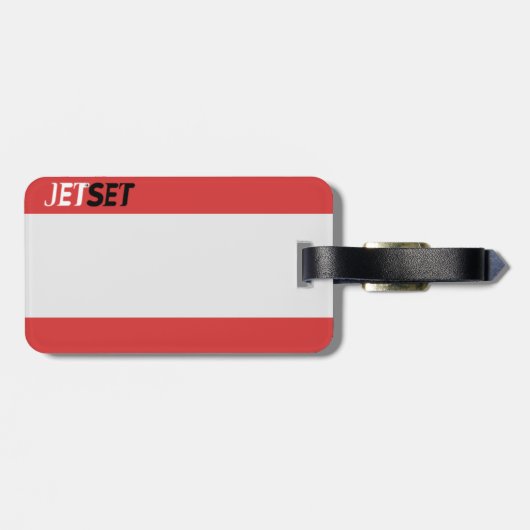 Jet Set Reizen Bagagelabel (Achterkant horizontaal)