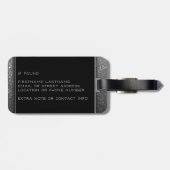 Jet Setter Reiziger Zilver Glitter Reis Koningin Bagagelabel (Achterkant horizontaal)