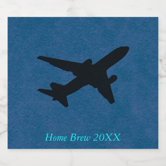 Jet Silhouette Bier Etiket (Enkel label)