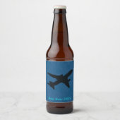 Jet Silhouette Bier Etiket (Voorkant)