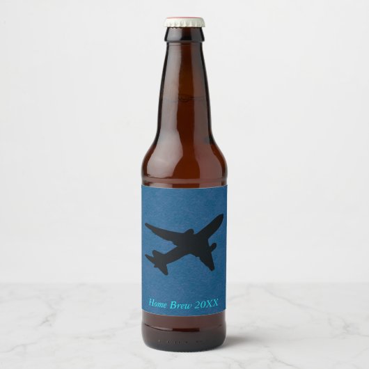 Jet Silhouette Bier Etiket (Voorkant)