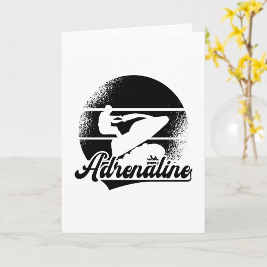 Jet Ski Adrenaline Water Sports Jetski Skiing Kaart (Gele Bloem)