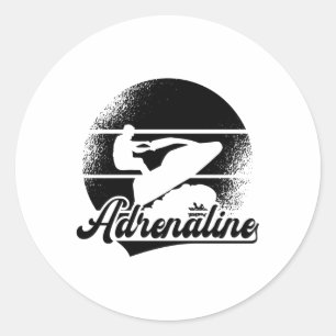 Jet Ski Adrenaline Water Sports Jetski Skiing Ronde Sticker