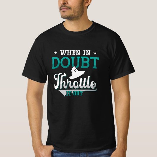 Jet Ski als hij het in twijfel trekt, gooit het ui T-shirt (Voorkant)