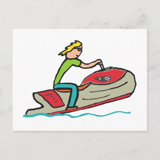 Jet Ski Briefkaart (Voorkant)