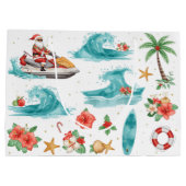 Jet Ski Christmas Holiday with Santa Claus Groot Cadeauzakje (Achterkant)