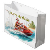 Jet Ski Christmas Holiday with Santa Claus Groot Cadeauzakje (Voorkant Gekanteld)