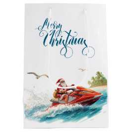 Jet Ski Christmas Holiday with Santa Claus Medium Cadeauzakje