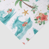 Jet Ski Christmas Holiday with Santa Claus Tissuepapier (Detail)