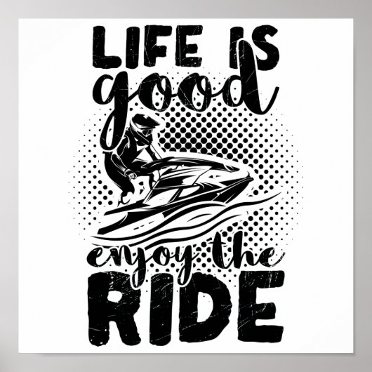 Jet Ski Driver | Jet Ski Summer Holiday Zee Gift Poster (Voorkant)