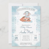 Jet ski elephant Baby shower Uitnodiging (Voorkant)