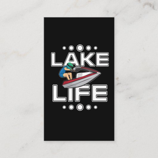 Jet Ski Gift Lake Life Beach Holiday Funny Jetski Visitekaartje (Voorkant)