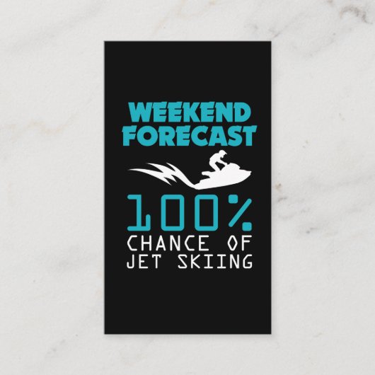 Jet Ski Gift - Vacature Trip Beach Weekend Visitekaartje (Voorkant)