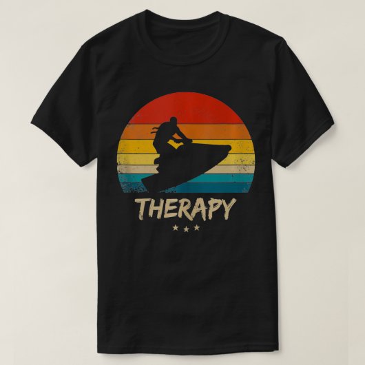 Jet Ski Grappige Jetski Therapie T-shirt (Design voorkant)