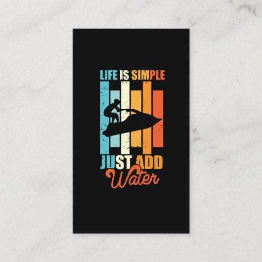 Jet Ski Hobby Water Sport Beach Holiday Visitekaartje (Voorkant)