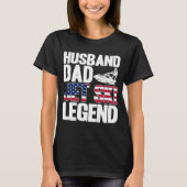 Jet Ski Husband Dad Jet Ski Legend American Flag T-shirt (Voorkant)