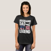 Jet Ski Husband Dad Jet Ski Legend American Flag T-shirt (Voorkant volledig)